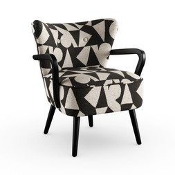 30969135 Eliza Wooden Arm Abstract Jacquard Mono £149