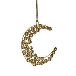 30974783 Beaded Gold Moon Hanging Decoration £3.50