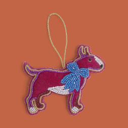 30974805 Sophie Robinson Beaded Bull Terrier Hanging Decoration £4