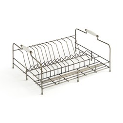 Brass Dish Drainer With Cermaic Handles