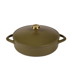 Cast Alum 28 Shallow Casserole Deep Pear £42