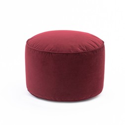Eliza Velvet Pouffe 30x50cm Merlot £40