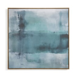 Teal Green Sand Textured Framed Canvas £65