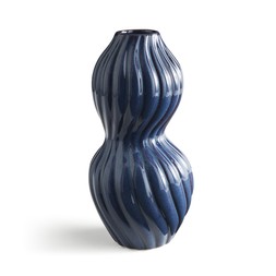 Textured Ceramic Vase 26cm Blue £12