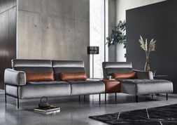 Furniture Village - Nicoletti Bellini Fabric Console Chaise End Sofa, &pound;4,995
