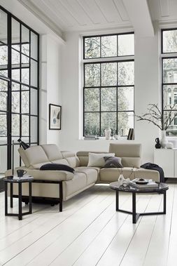 Furniture Village - Nicoletti Theron Leather Chaise Recliner Corner Sofa, &pound;4,995