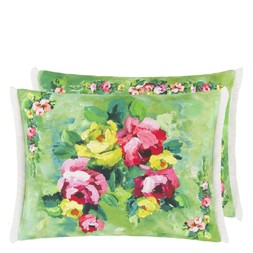 GHIRLANDA EMERALD LINEN CUSHION CCDG1492