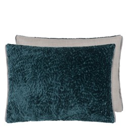 CARTOUCHE TEAL VELVET CUSHION CCDG1569