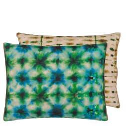 SHIBORI EMERALD COTTON CUSHION CCDG1389