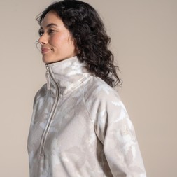 Reedmace Half Zip in Oyster Print £50.00
