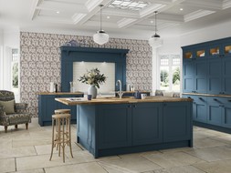 National Trust Standen Kitchen in Midnight Blue Main Shot =- Kitchens start at £9,500