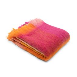 National Trust recycled Faux Mohair throw, sunset
