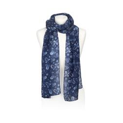 National Trust Cotehele Delft Leaf Silk Scarf_gbp_20