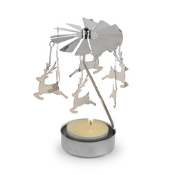 Silver reindeer rotary candle holder £8