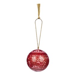 Red Papier Mache Baubles, Set of 6_gbp_30