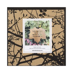Metal Maple Leaf Ornament, Turn your Face Quote_gbp_13