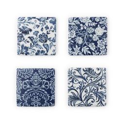 Blue Floral Coasters, Set of 4_gbp_13