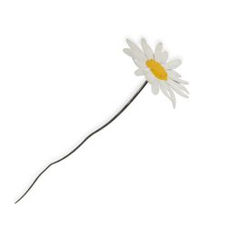 Recycled metal daisy plant stake