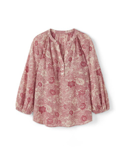 FLORAL BUTTON UP V NECK LS TOP £38