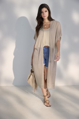 Oversized Sheer Knit Longline Cardi £48 (AL11822)
