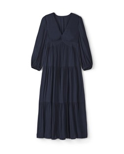 V NECK BALLOON SLEEVE TIERED DRESS £59