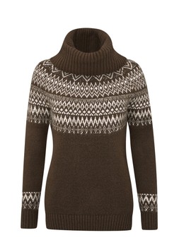 Alex Jones X Cotton Traders Fair Isle Jumper Truffle £42