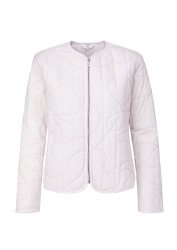 Embroidered Zip Up Jacket Cream £59