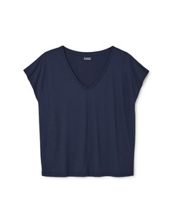 Ladies Soft Drapey V Neck Top, Dark Sky, £1- Available from 28th December