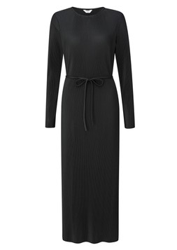 Plisse Jersey Maxi Dress Black £39