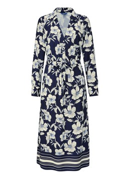 Printed Midi Shirt Dress Navy £52