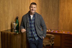 Will Mellor X Cotton Traders Shawl Neck Cardigan Deep Fern £42