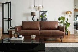 Adler 3 Seater in Relaxed Soft Leather Brown, £1,299