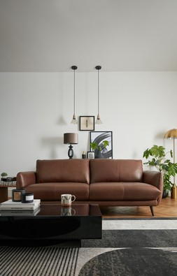 Adler 3 Seater in Relaxed Soft Leather Brown, £1,299