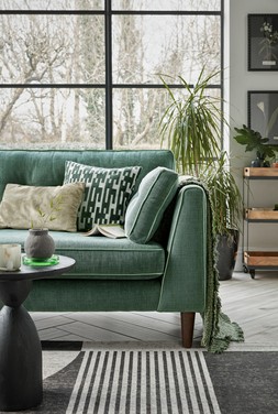 Cricket 4 Seater in Smooth Textured Chenille Evergreen Mix, £1299
