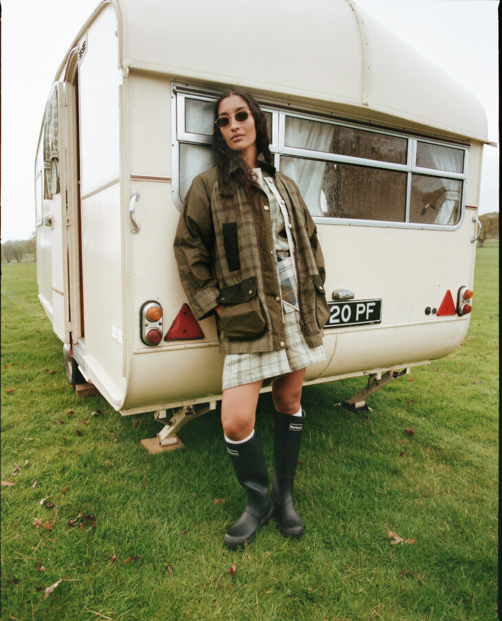 barbour modern tartan beadnell casual jacket rrp 279.00-barbour orla shirt rrp 89.95-barbour orla shorts rrp 69.95-barbour bede wellingtons