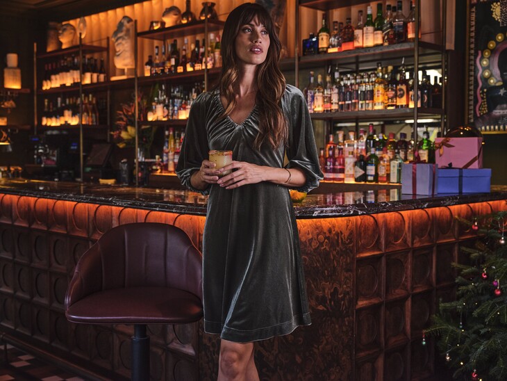 fatface-fatface gracie velvet dress e86550 75-ref1961138