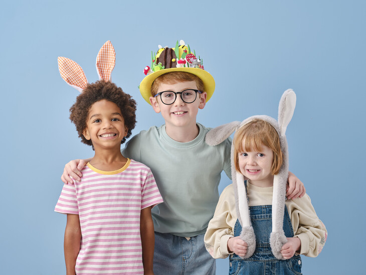 hobbycraft-yellow top hat 3-novelty moving bunny ears 6-gingham bunny ears headband 2-ref1998596