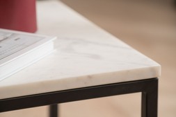 Industrial Side Table White Marble RRP €199 NOW €129