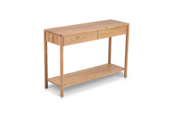 Nordic Solid Oak 2 Drawer Console Table - RRP €1,099 NOW €649