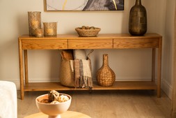 Nordic Solid Oak 3 Drawer Console Table - RRP €1,499 NOW €899