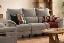Oliveira Grey Fabric Electric 3 Seater Sofa with Head Tilt RRP €3199 NOW €1899