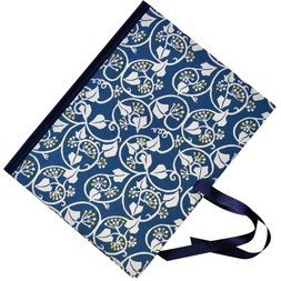 A4 Portfolio Ivy Deep Marine Blue and Acid Yellow