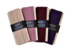 Italian Cotton Ribbons in Pink and Purples