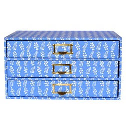 A Flight of Enid Marx’s Necktie-Covered Collector’s Drawers