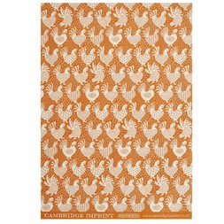 Patterned Paper Hens Cinnamon