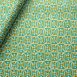 Patterned Paper Kaleidoscope Yellow and Turquoise £3