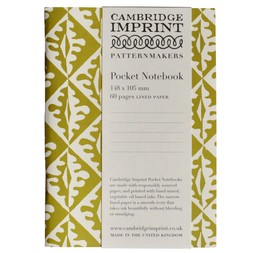 Pocket Notebook Oak Leaves Sap Green