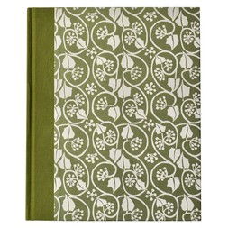 Very Large Hardback Notebook Small Ivy Stripe Sage Green
