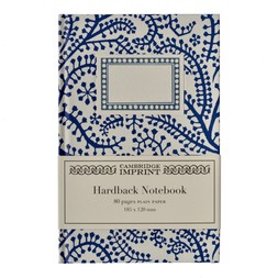 Hardback Notebook Seaweed Paisley Prussian Blue