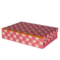A4 Box File Threadwork Bright Pink and Orange
